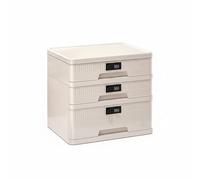 Etyldya Armoire de Rangement Caisson de Bureau Tiroir Verrouillable Organiseur de Documents Chaque Tiroir avec Code Séparé Format A4 et Fournitures Boîtier, 3 Couches 1 Haute + 2 Basses