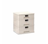 Etyldya Armoire de Rangement Caisson de Bureau Tiroir Verrouillable Organiseur de Documents Chaque Tiroir avec Code Séparé Format A4 et Fournitures Boîtier, 3 Tiroirs 2 Hauts + 1 Bas