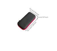 Etyldya Boîte pour Huiles Essentielles Étui Organiseur Coffret Mallette Coque Dure Texturée et Fermeture Éclair Dragonne de Transport Matériau Plastique, Array, Noir avec Fermeture Éclair Rouge