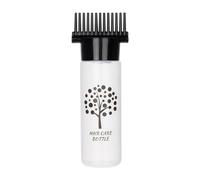 Etyldya Brosse Applicatrice Cheveux Peigne Racines Bouteille Matériau Flexible Facile Distribution Échelle Graduée Polyvalente Convient Coiffeur Maison Salon, Noir