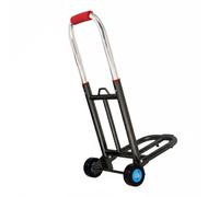 Etyldya Chariot à Bagages Diable Chariot Trolley Pliable en Métal Résistant avec Poignée Ajustable 73cm-123cm et Roues Fluides Adapté aux Étudiants Voyageurs, 25MM, Renfort Amélioré