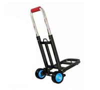 Etyldya Chariot à Bagages Diable Chariot Trolley Pliable en Métal Résistant avec Poignée Ajustable 73cm-123cm et Roues Fluides Adapté aux Étudiants Voyageurs, 25MM, Double+Caoutchouc+Flagship