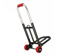 Etyldya Chariot à Bagages Diable Chariot Trolley Pliable en Métal Résistant avec Poignée Ajustable 73cm-123cm et Roues Fluides Adapté aux Étudiants Voyageurs, 22MM, Roue PU Améliorée