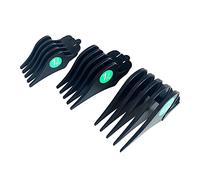 Etyldya Ensemble de 3 Peignes de Guidage, Pinces pour Tondeuse à Barbe, Accessoires de Peigne, Pince de Coupe de Cheveux avec Mécanisme de Dégagement Rapide, Le noir