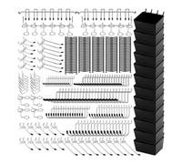 Etyldya Ensemble de 300 Crochets pour Panneau Perforé, Accessoires pour Panneau Perforé, Organisateur, Crochets pour Panneau Perforé, Cintres