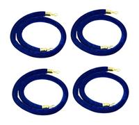 Etyldya Ensemble de 4 Cordes de Guidage En Velours de 150 Cm pour La Gestion Des Files D'attente dans Les Services de Restauration, BLEU