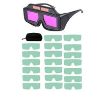 Etyldya Lunettes à Large Champ de Vision, Polyvalentes, Professionnelles et à Assombrissement Automatique pour Soudage MIG et Autres Procédés, Lunettes 20 Verres