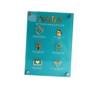 Etyldya Nail Art Display Board Tableau D'Exposition Manucure Support Acrylique Présentoir Accessoire Faux Ongles Multifonction Adapté Institut École S, 200 mm x 278 mm x 3 mm C