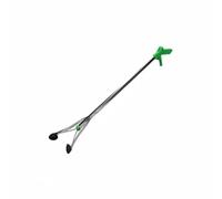 Etyldya Ramasse-déchets Outil Ergonomique Pince à Objets Pince de Collecte Conception Légère Acier Inoxydable Adapté aux Agents d'Entretien Réforme Médicale, Noir, Caoutchouc Vert+Tube Carré