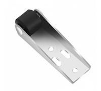 Etyldya Roulette de Bas de Porte Rouleau Porteur Guide Inférieur Support Réglable Roue Nylon Fluide Acier Inoxydable Protège les Sols 400 Kg Adaptée aux, Roue Noire