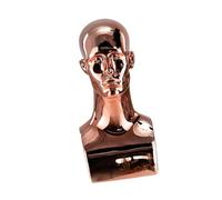 Etyldya Support à Perruque pour Têtes de Mannequin, Léger et Portable, En Polypropylène, Design Moderne, Convient à Une Seule Tête de Mannequin, or Rose et Carré
