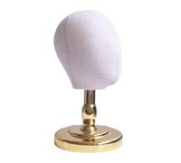 Etyldya Tête de Mannequin, Support pour Perruques et Chapeaux, Support pour Coiffure, Séchage et Formation En Coiffure, or
