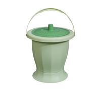 Etyldya Urinoir Portable avec Couvercle Anti-déversement, Doté D'une Poignée Latérale et Facile à Utiliser, Adapté Aux Femmes âgées, Vert avec anneau