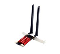 Etyrerre Adaptateur WiFi 6E AX210 PCIE 5400 Mbps Carte Réseau Ethernet sans BT 5.3 2.4G/5G Double Bande 802.11 pour Win 10 11