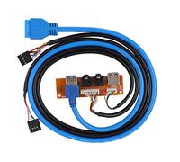 ETYUDPABV Carte d’interface audio pour panneau avant de boîtier d’ordinateur, USB 3.0/2.0 avec câble, boîtier en acier inoxydable et condensateur - Transmission stabilisée pour les boîtiers