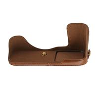 ETYUDPABV Étui de Protection pour Zfc, Demi-étui en Cuir pour Appareil Photo Zfc, Housse en Cuir Artificiel avec Remplacement Direct de la Batterie, Compatible avec trépied et stabilisateur