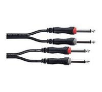 Câble de raccordement Cordial 14846 Jack audio [2x Jack mâle 6,3 mm (mono) - 2x Jack mâle 6,3 mm (mono)] 6 m noir gaine en PVC