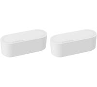 EU/CTUSMLW/SW Boîte de Rangement pour Câbles,Boîte Cache-Câble,Cache Multiprise,Garder Les Câbles Bien Rangés-Blanc,Petite (Lot de 2)