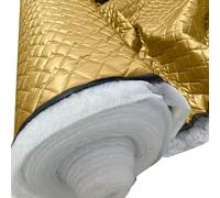 EU Fabrics Tissu matelassé réfléchissant Ripstop | Matériau de protection UV imperméable pour une utilisation en extérieur | Isolation thermique Tissu pare-soleil réfléchissant au mètre (Or