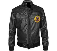 EU Fashions Karate Johnny Lawrence Cobra Kai Blouson bomber Rouge, Noir/similicuir., S