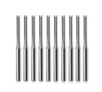 EU Hozly 3.175 X 2 x 15 mm deux flûtes droites End Mill Wood Pointes de fraisage CNC Lot de 10 (3.175 X 2 x 15 mm)