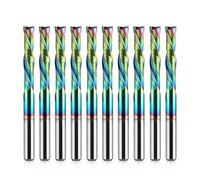 EU_HOZLY DLC, revêtement UP-Down, 2 flûtes, outil de fraisage en carbure hélicoïdal, fraise CNC, compression, tige de 3,175 mm, diamètre de coupe de 3,175 mm, CEL 17 mm