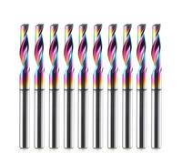 EU_HOZLY Fraise en bout CNC à une flûte, tige 3.175mm, diamètre de coupe 3.175mm, longueur de coupe 12 mm, fraise à revêtement DLC pour aluminium