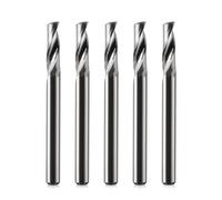 EU_HOZLY Lot de 5 fraises CNC, tige de 4 mm, à rainure unique, pour tige en aluminium de 4 mm, longueur de coupe de 12 mm, longueur totale de 45 mm, fraiseuse CNC en aluminium, fraise CNC