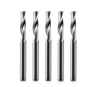 EU_HOZLY Lot de 5 fraises CNC, tige de 4 mm, à rainure unique, pour tige en aluminium de 4 mm, longueur de coupe de 17 mm, longueur totale de 45 mm, fraiseuse CNC en aluminium, fraise CNC (4 x 17 x