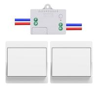 EU interrupteur sans fil sans piles Lot de 2 kit interrupteur sans fil autoalimente va et vient-interrupteur a distance domestique