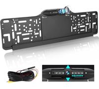 Eu License Plate Frame 7led Backup Camera,Waterproof,Night Vision,Wide Angle Camera Full Hd 1080p Ángulo Adjustable,720p/1080p/Cvbs Backup Camera