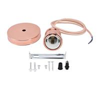 EU Plug 100-240V, Exquis 1m Suspension Douille Lampe Douille Aluminium pour Salon(Or rose)