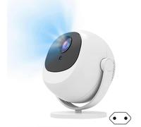 (EU plug) 360 Degree Portable 4K Projector Smart Home Theater Projector with Android 11, Multi-Device Connectivity, and Remote Control