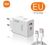 (Eu Plug 6a Cable) Xiaomi 120w Hyperchararge Rapide Ue Us Chargeur D'origine Turbo Pd Adaptateur Pour Iphone Pro Samsung Adaptateur De Charge Rapide Chaud