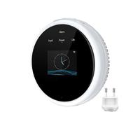 (EU Plug, Multicolor) Tuya WiFi Natural Gas Leakage Detector Sensor Temperature Display Smart Alarm for Home Security - UK