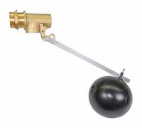 EU Robinet flotteur 2" avec protection anti-débordement - Sécurité anti-débordement - Régulation de niveau - Noir, laiton, acier inoxydable - Polypropylène - Filetage extérieur 2" - 6 bar - CE, RoHS