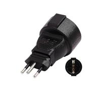 Eu Standard 16a 250v Swiss 3pin Round Male To Female Power Supply Adapter