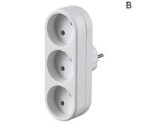 EU Travel Adapter Plug with 3500W Power Outlet Converter for Wall Socket Extension