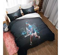 EU-VV Housse De Couette Rafael Nadal 90g Plus Tissu Brossé Polaire, Interrupteur De Fermeture à Glissière, Deux Taies d'oreiller (Single(140x200cm),Image 04)