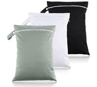 Euablfo 3 Pièces Wetbag,Sac Linge Sale,Sac Humide Impermeable avec Poignée et Fermeture Éclair,Impermeable Wet Dry Bag pour Maillots de Bain, Linge à Sale, Serviettes de Plage Gym