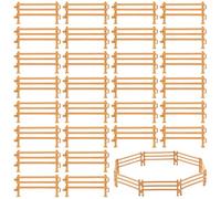 Euablfo Lot de 80 jouets de clôture miniature pour cheval - Accessoires de clôture corral DIY - Jouet créatif - Clôture de ferme en plastique pour enfants à partir de 3 ans - Interaction parent-enfant