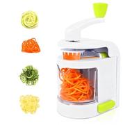 Euablfo Spiraliseur de Légumes, 4 en 1 Coupe-légumes Spirale, avec Bac de Récupération, Sans BPA, Spaghetti Courgette Machine Pour Carottes, Concombres, Pommes De Terre, Courgettes
