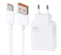 EuAcesry Chargeur 67W Xiaomi Charge Rapide, Chargeur et Câble USB C 1.5M pour Xiaomi Redmi Note 12/13/9/9 Pro/11/11S/8 Pro/10 Pro/10S/9T/9S, Charger Adaptateur Secteur Recharge Smartphone