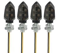 EuAcesry Clignotant Moto Ampoule, 4 Pcs Mini Indicateurs pour-Moto, Mini LED Clignotants Universel, Clignotant Lumière pour Scooter, Quad, Cruiser, Off-Road