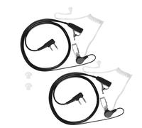 EuAcesry Lot de 2 écouteurs Walkie Talkie de sécurité K 2 broches avec bouton PTT, compatible avec radio bidirectionnelle Ken-Wood Bao-Feng UV5R 888S RT24 RT27 HE-Senate HT999, 150 cm