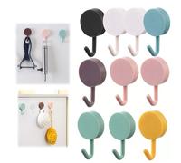 EuAcesry Petit Crochet Adhésif Mural, 10 Pcs Crochets Autocollant Adhesif Muraux Sans Percer ni clous, pour Peignoir Serviette Manteau clés et Ustensiles de Cuisine, Décorations Clés