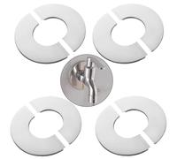 EuAcesry Rosace Mitigeur Douche, 4 Pcs Rosace Acier Inoxydable pour Chauffage, Ø 24mm Cache Robinets Douche, Rosace-Robinet Mitigeur-Douche Plomberie Plate Basse for Cuisine Salle de Bain