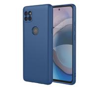 EUAGVQY Coque pour Moto One 5G Ace Moto G 5G 2020, coque en silicone liquide avec protection intégrale du corps, doublure en microfibre douce, anti-rayures et antichoc pour Motorola One 5G Ace, bleu
