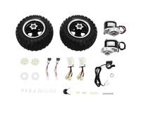 EUAIIPull Kit de conversion de chariot électrique 250 W 24 V 10" - Double roue avec poignée de pouce - 10 km/h - Moteur pour karts et fauteuils roulants électriques