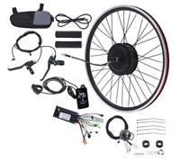EUAIIPull Kit de conversion pour vélo électrique 27,5" 500 W 36 V LCD - Moteur sans balais avec transmission réglable à 5 vitesses 35-40 km/h